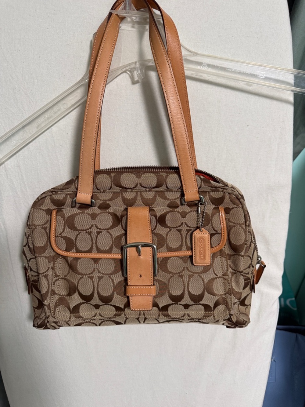 Coach Signature Canvas Satchel in Brown/Tan